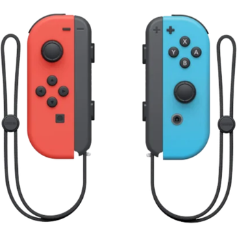 Par de controles Joy-Con do Nintendo Switch, vermelho e azul